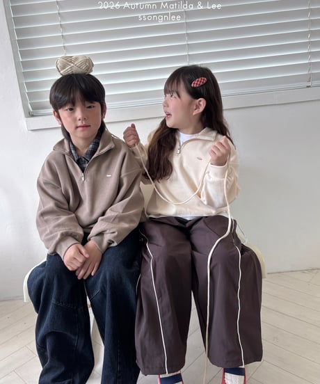 38[予約]matilda&lee half zip up knit