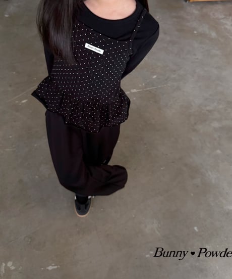 13[予約]bunny powder dot layered camisole