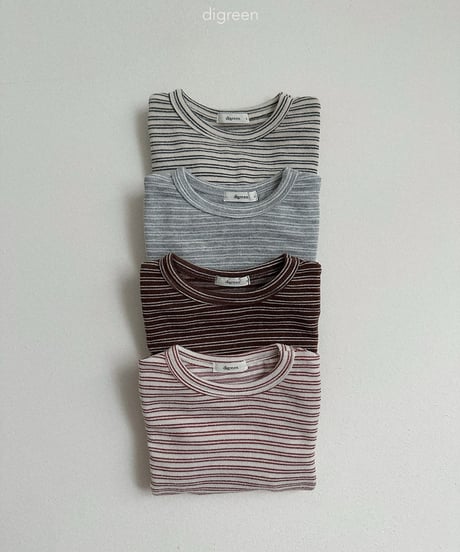 9[予約]digreen stripe latte tee