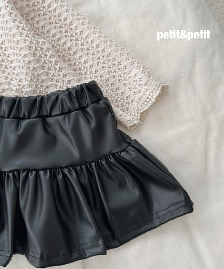 44[予約]petit&petit leather cancan skirt
