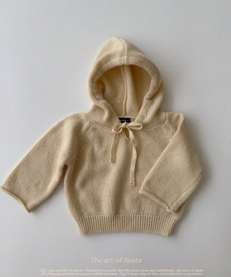10[予約]Aosta knit cookie hoodie