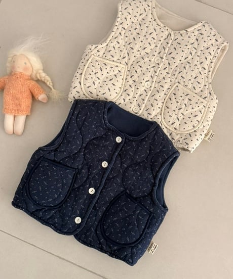 11[予約]ololala petit plan quilted vest