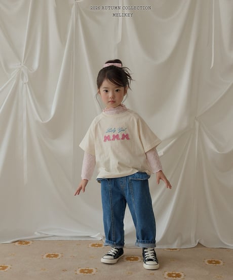 48[予約]melikey frill cut denim pants