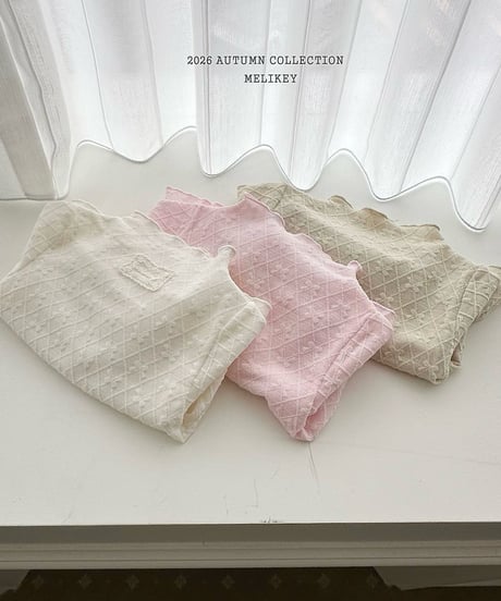 5[予約]melikey frill ribbon mesh t-shirt