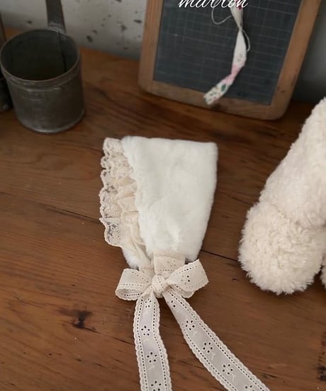 61[予約]marron lace fur headband