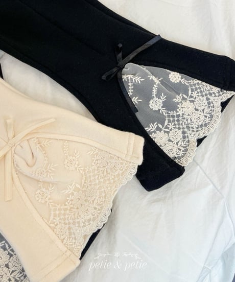 7[予約]petit&petit cozy lace flare pants