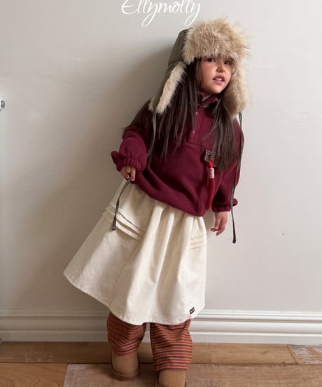 43[予約]ELLYMOLLY pompom corduroy skirt