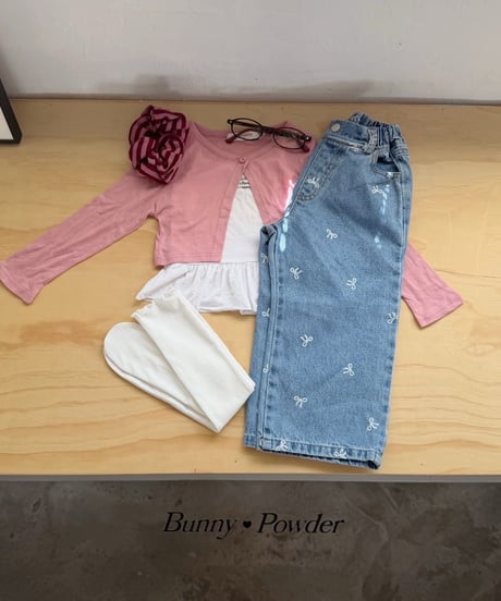 68[予約]bunny powder knit scrunchie
