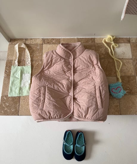 28[予約]aiai pink dot reversible padding vest