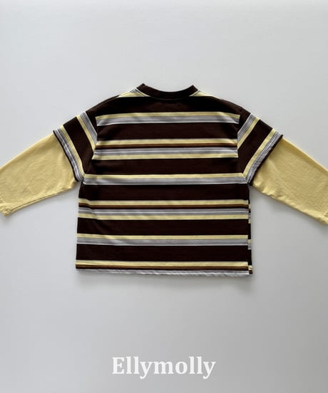 17[予約]ELLYMOLLY campus color block t-shirt