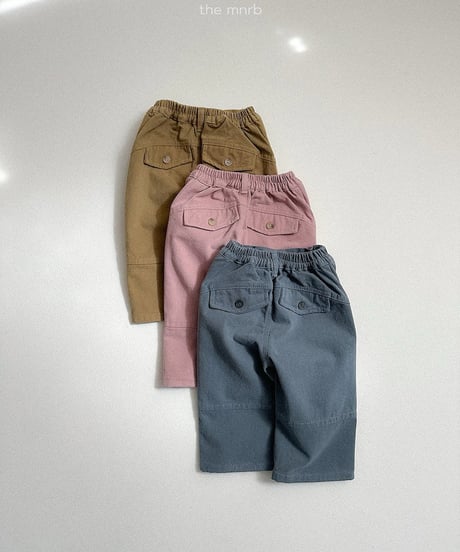 18[予約]minirobe button peach pants
