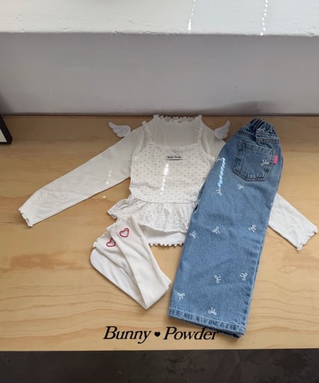 16[予約]bunny powder delicate half turtleneck t-shirt