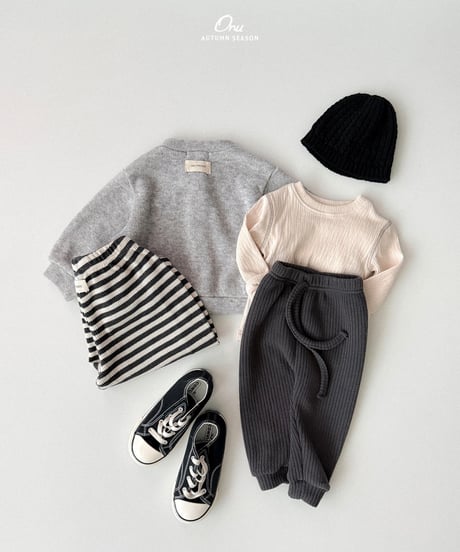 7[予約]onu rib slim pants