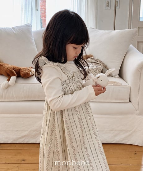 29[予約]monbebe corduroy frill dress