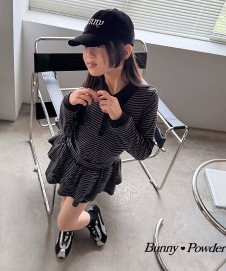 60[予約]bunny powder maho tiered wrap skirt pants