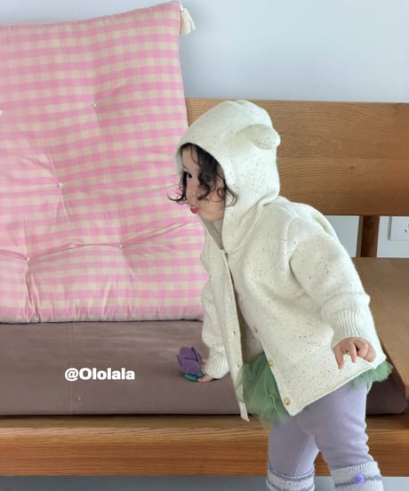 43[予約]ololala milk baby hooded knit