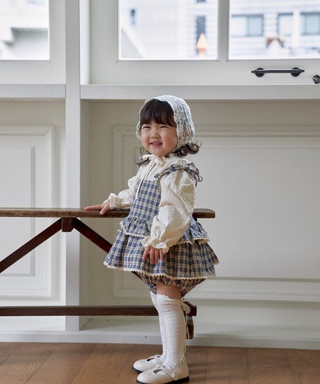 45[予約]marron check cancan suit(6-18m)