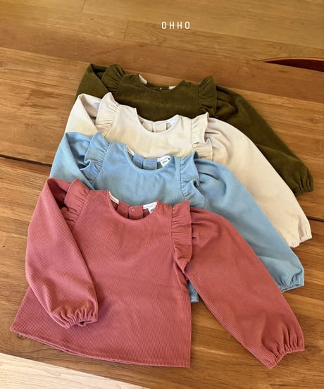 21[予約]ohho soft corduroy blouse