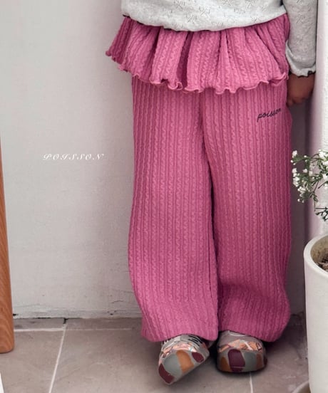 29[予約]poisson knit frill pants