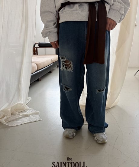 51[予約]saintdoll dart wide denim