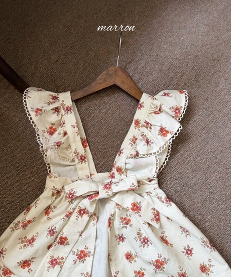 37[予約]marron flower apron