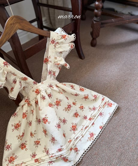 37[予約]marron flower apron