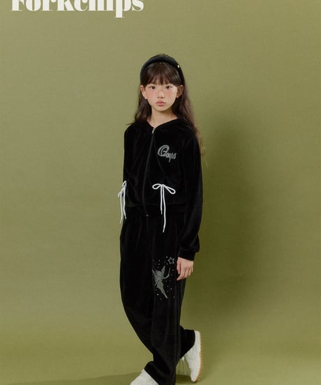 5[予約]FORKCHIPS oops velour pants