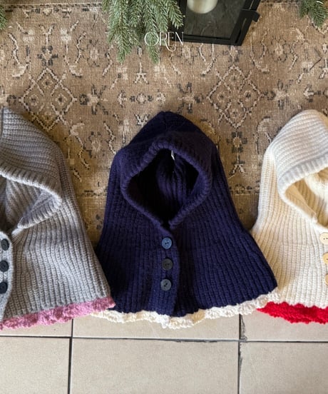 13[予約]OREN color blocked cape balaclava