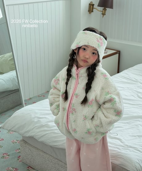 38[予約]ninibello flower petals area tumble jacket