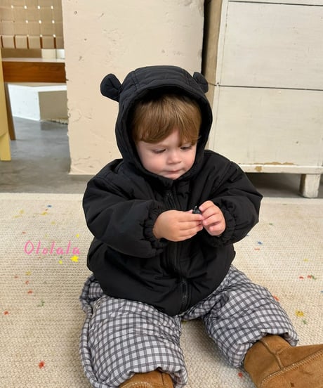 5[予約]ololala bear hood padded jacket