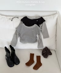 7[予約]matilda&lee layered border tee