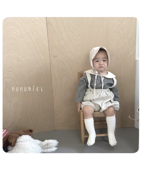 19[予約]nunubiel bebe check blouse