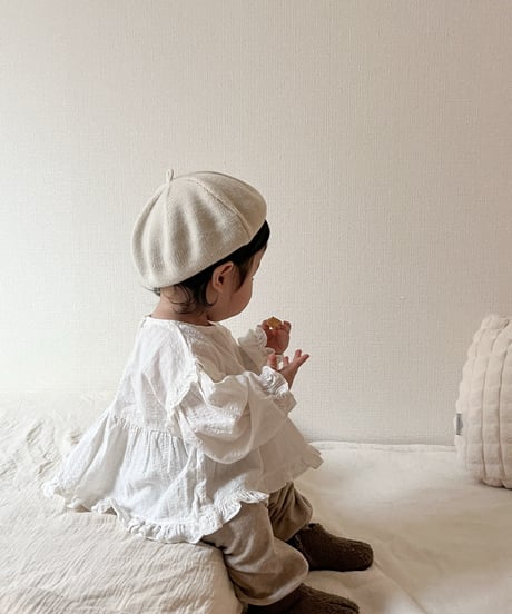 8[予約]mimi market shoulder frill blouse