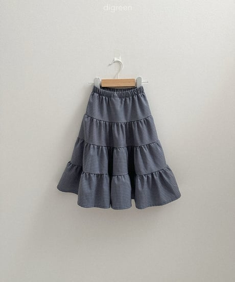 29[予約]digreen check ruffle skirt