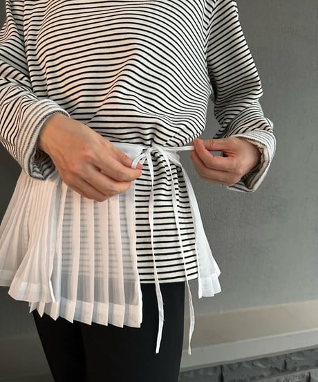 49[予約]monbebe layered pleated apron(adult)