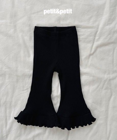 33[予約]petit&petit pie rib bootcut