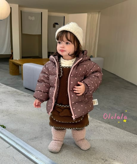 4[予約]ololala chocolate latte down padded jacket