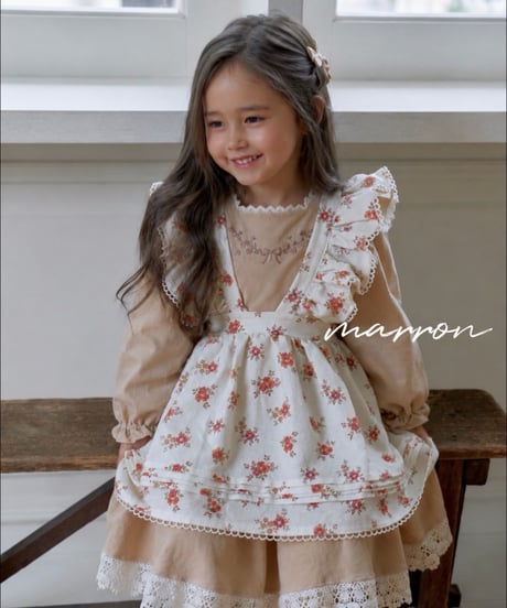37[予約]marron flower apron