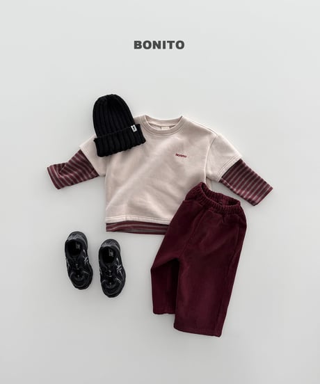 11[予約]bonito double brushed short sleeve layered tee