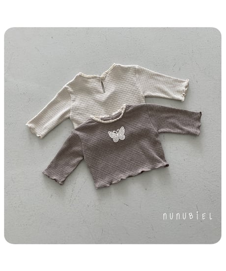46[予約]nunubiel bebe butterfly t-shirt