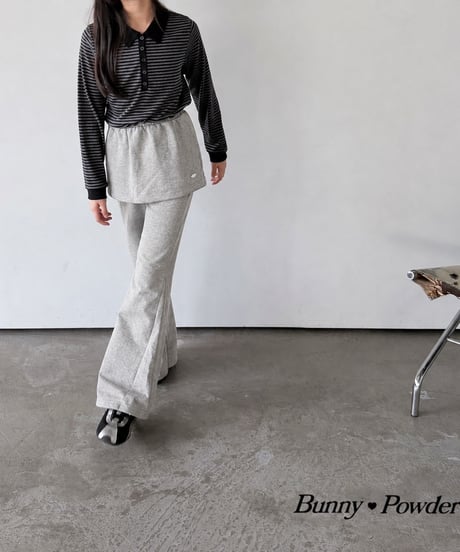 51[予約]bunny powder tenny mini wrap skirt pants