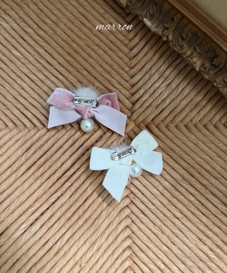 70[予約]marron mink brooch
