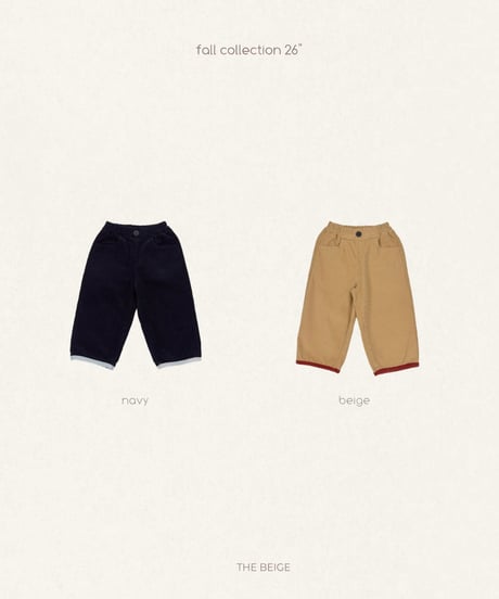 24[予約]送料無料 the beige corduroy binding pants