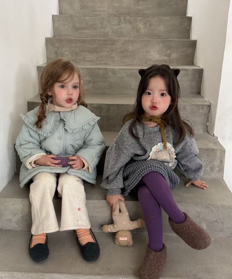 35[予約]aiai teddy check two-piece set