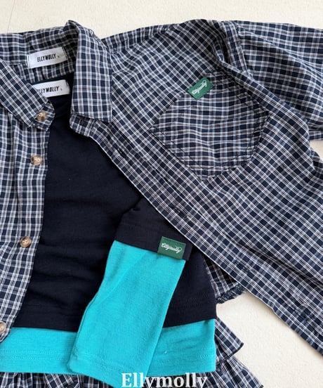8[予約]ELLYMOLLY maison check shirt