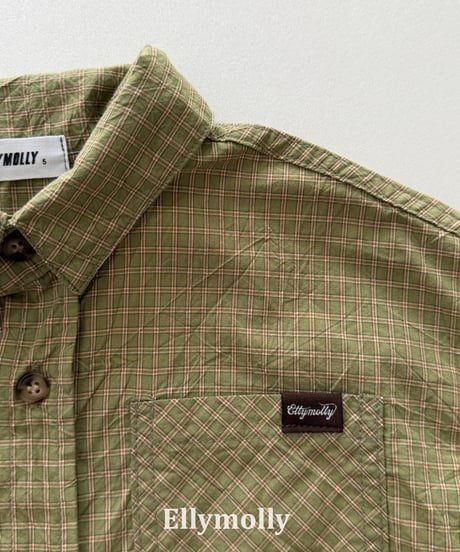 8[予約]ELLYMOLLY maison check shirt