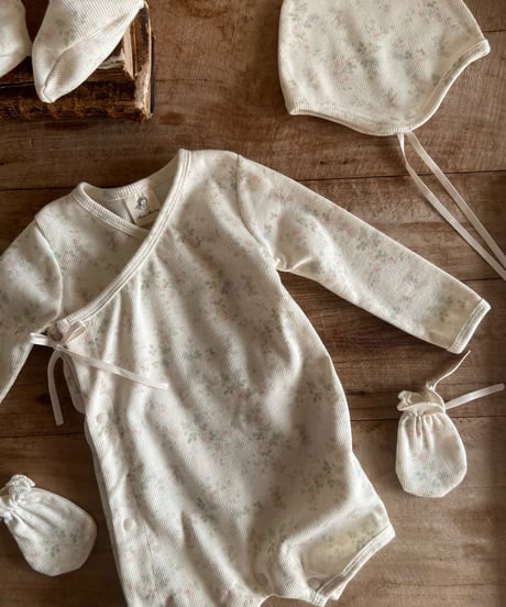 37[予約]anneshirley floral newborn romper