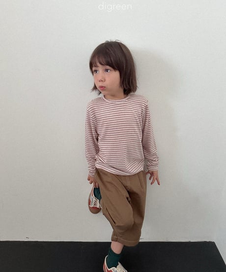 9[予約]digreen stripe latte tee