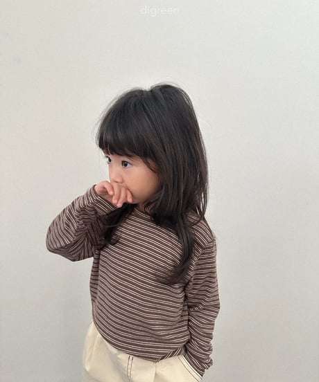 9[予約]digreen stripe latte tee
