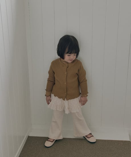 2[予約]送料無料 the beige 26 ribbed cardigan